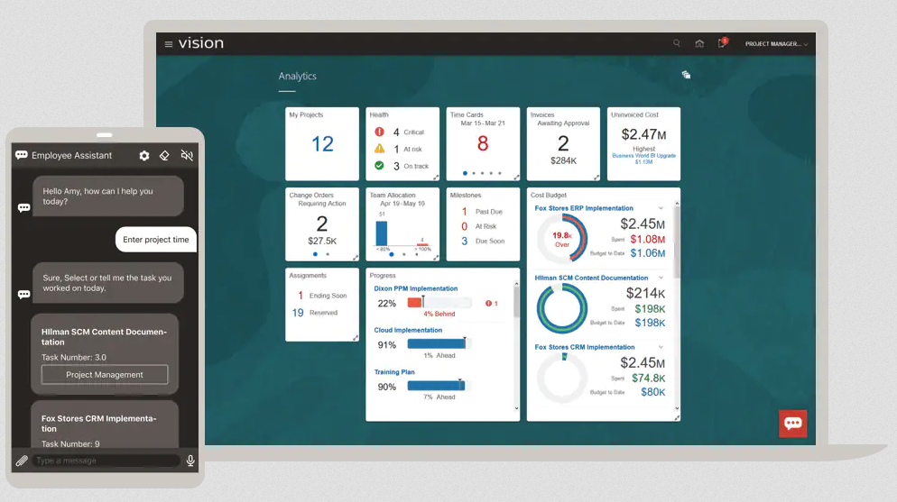 screenshot of Oracle Fusion Cloud ERP
